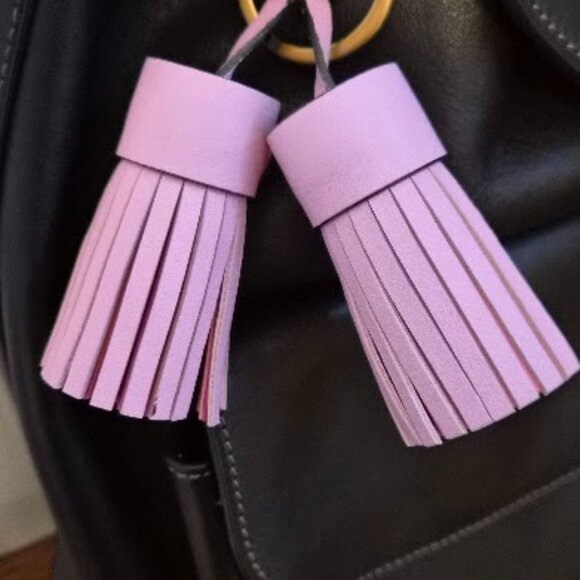 Coach Pink Remade Colorblock Tassel Bag Charm - Rare Item - - Picture 2 of 6